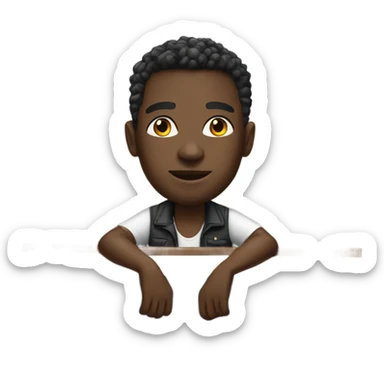 black guy on yacht sticker