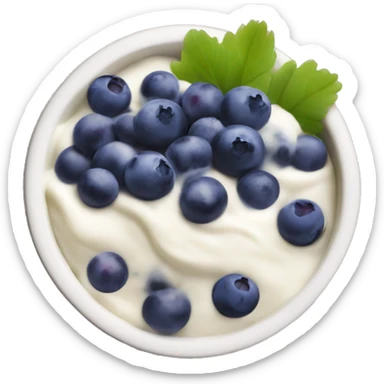 yoghurt bowl with grapes and blueberries sticker