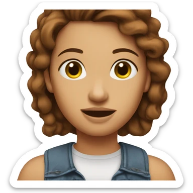 redneck women brown hair sticker