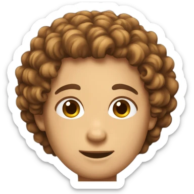 Italy no curly hairs sticker