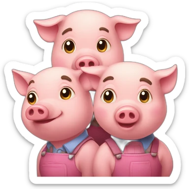 three little pigs from the fable sticker
