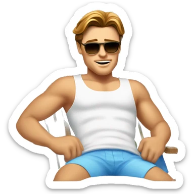 Leonardo di caprio taking sunbathing  sticker