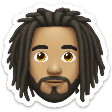 Lenny kravitz dreadlocks head sticker