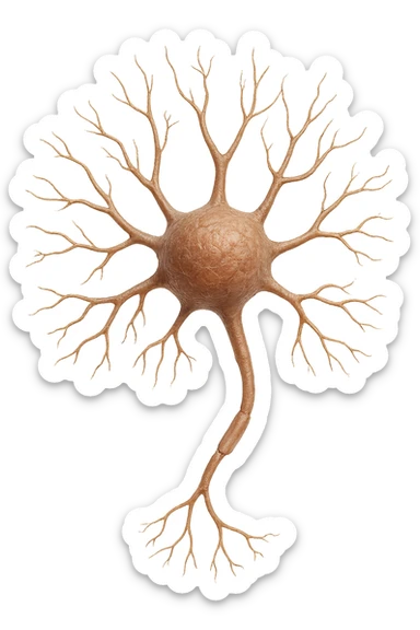 neurone umano anatomico iperrealistica in 3d sticker