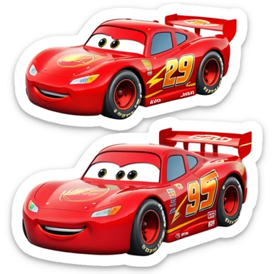 Lightning McQueen red race car sticker