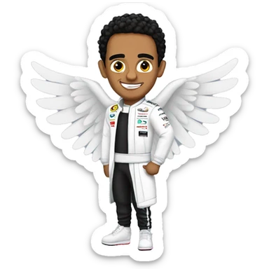 Lewis hamilton with wings sticker