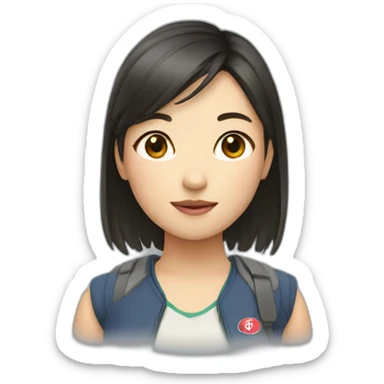 taiwanese girl sticker