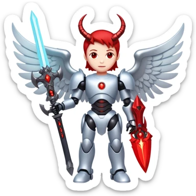 Ultimate angel x devil x robot x elemental sword sticker