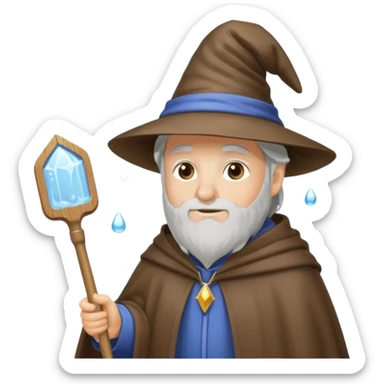 a wizard cleaning windows sticker