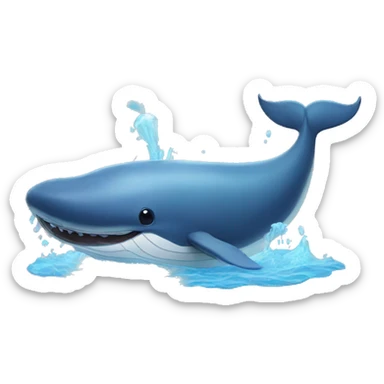 Spouting Whale sticker