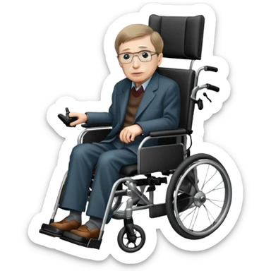 Stephen Hawking character front view sticker