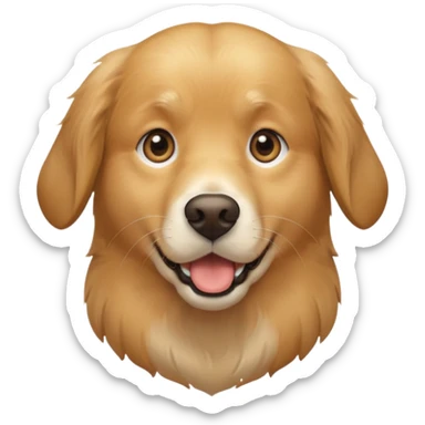 I want an emoji of a goldenretriever with this emoji 😱 sticker