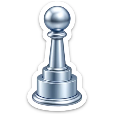 silver push pinblue silver trophy sticker