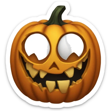 Halloween pumpkin evil sticker