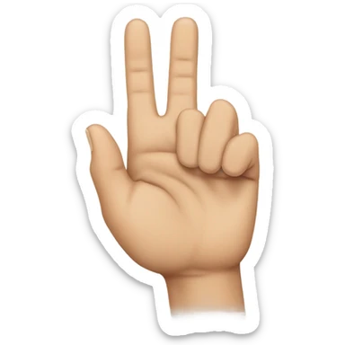 a hand that shows Rock On Hand Sign(middle and ring fingers are bent)  sticker