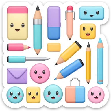 kawaii stationery sticker