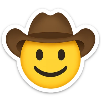 face with cowboy hat emoji sticker