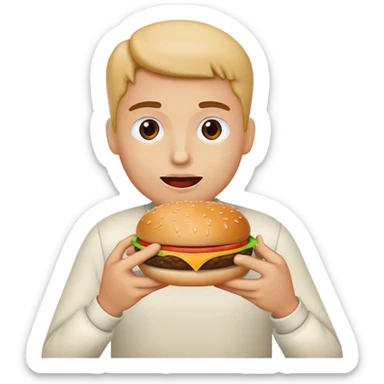 Eating hamburgers  sticker