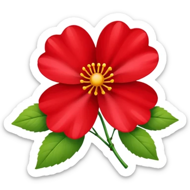 Cherry red flowers sticker