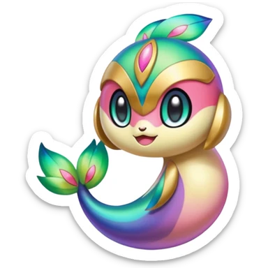 Colorful Exotic Meloetta-Kirby-Fakémon-creature-hybrid sticker