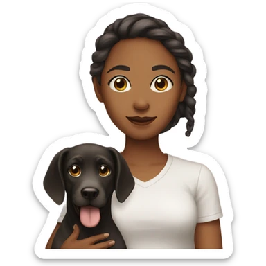 Sister with a dog sticker