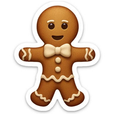 Gingerbread man sticker