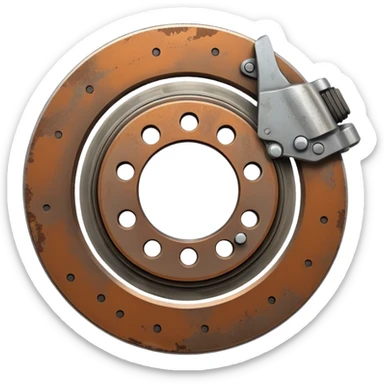 brake disk and caliper sticker