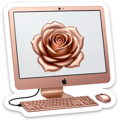 Rose gold computer  sticker