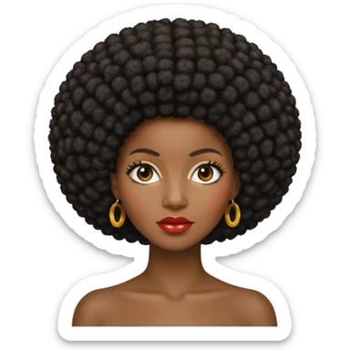 Lol black woman with an afro sticker
