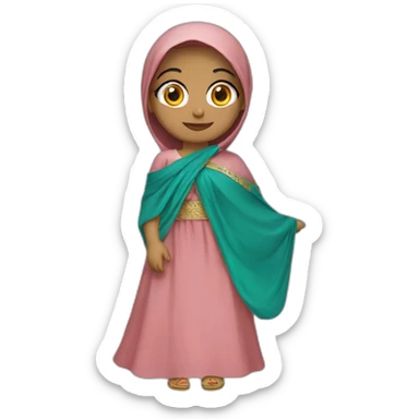 Arabic dress sticker