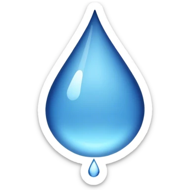 a deep navy blue drop of water sticker