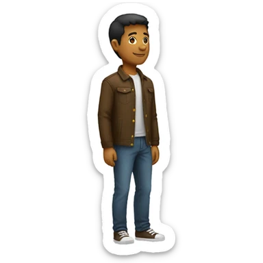 man standing side profile full body  sticker