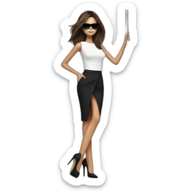 victoria beckham with a pole sticker