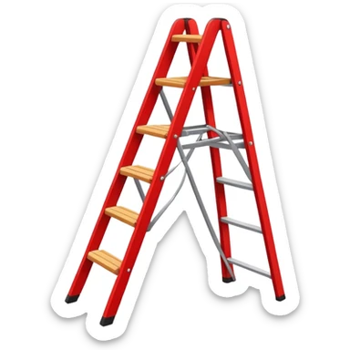 Stepladder red  sticker
