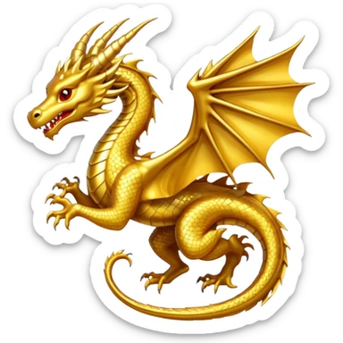 make a gold dragon circling this symbol 滅 sticker