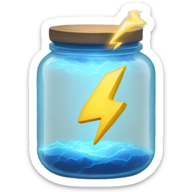 Lightning in a jar sticker