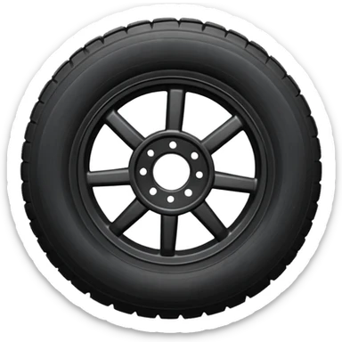 flat semi tire sticker