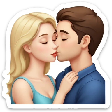 beautiful romantic kiss couple sticker