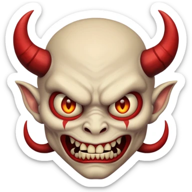 Demon sans la peu rouge sticker