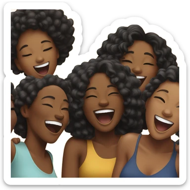 Black women laughing sticker