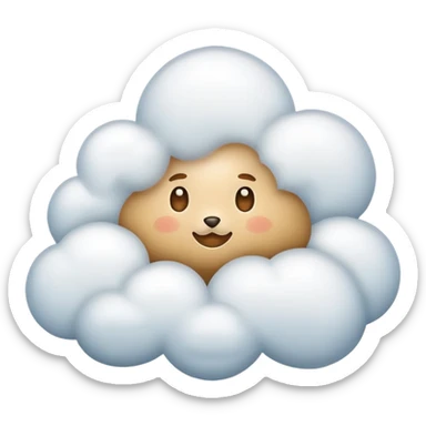 light brown cloud sticker