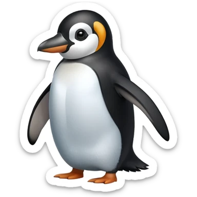 a very cold penguin sticker