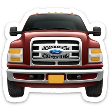 red ford 250 king ranch  sticker