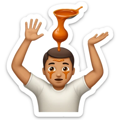 man throwing up makk balla upside down sticker