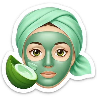 Natural spa treatment face mask sticker