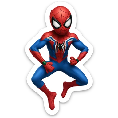 Spider-Man on Christmas tree sticker