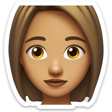 chica morocha con ojos marrones sticker