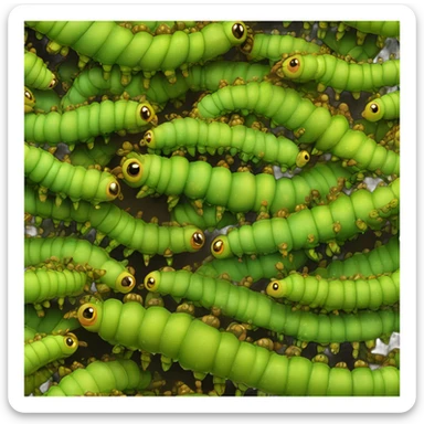 Caterpillar invasion  sticker