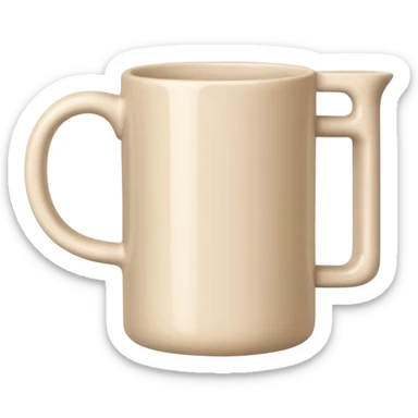 Pale beige Cylindrical mug  sticker