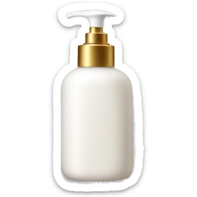 white lotion with a gold bottle sticker